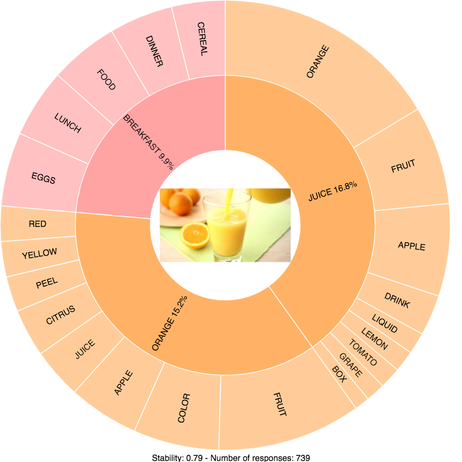 Glass of orange juice Association Wheel